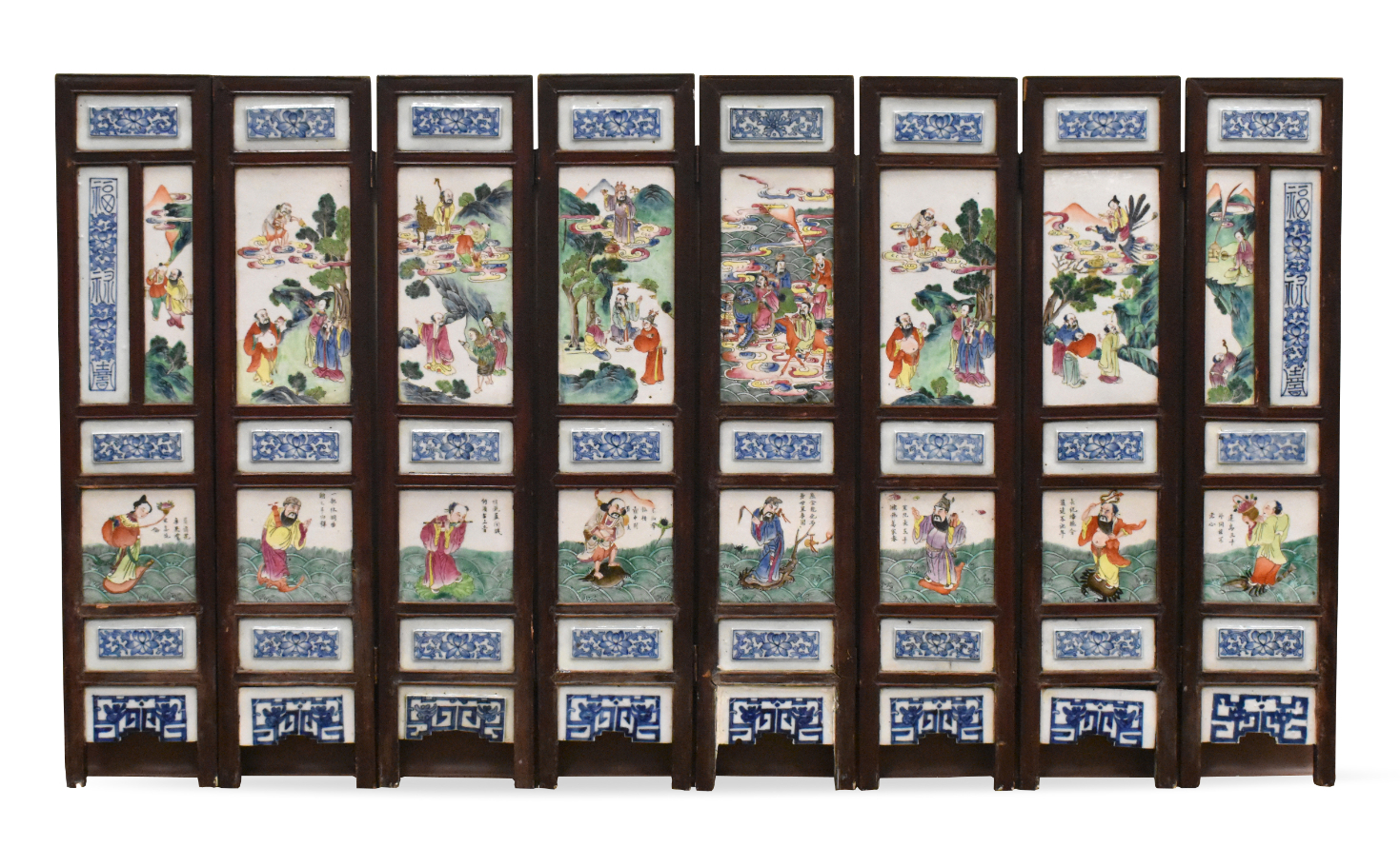 Appraisal: Chinese Tongzhi period in the form of a eight panel