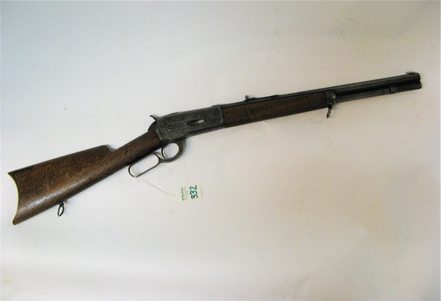 Appraisal: WINCHESTER MODEL LEVER ACTION RIFLE shotgun bore barrel marked -