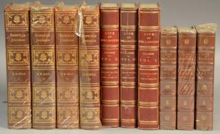 Appraisal: Ten leatherbound books to include Boswell's Johnson Life of Johnson