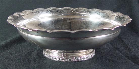 Appraisal: Towle Sterling Bowl Scalloped rim with floral decoration and cast