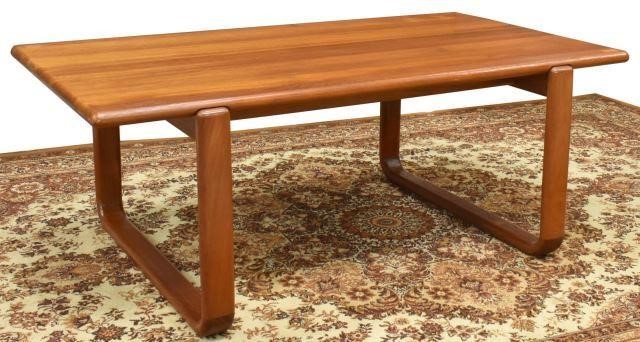 Appraisal: Danish mid-century modern teakwood table c s rectangular top over