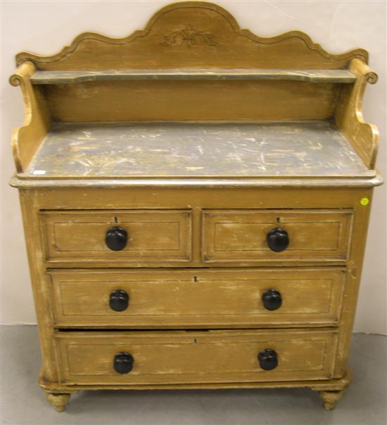 Appraisal: th C painted pine commode two drawers over two tall