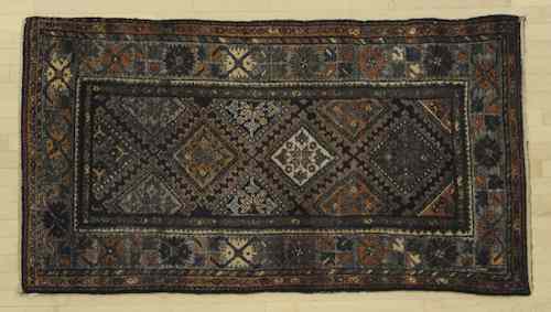 Appraisal: Persian throw rug early th c ' x '