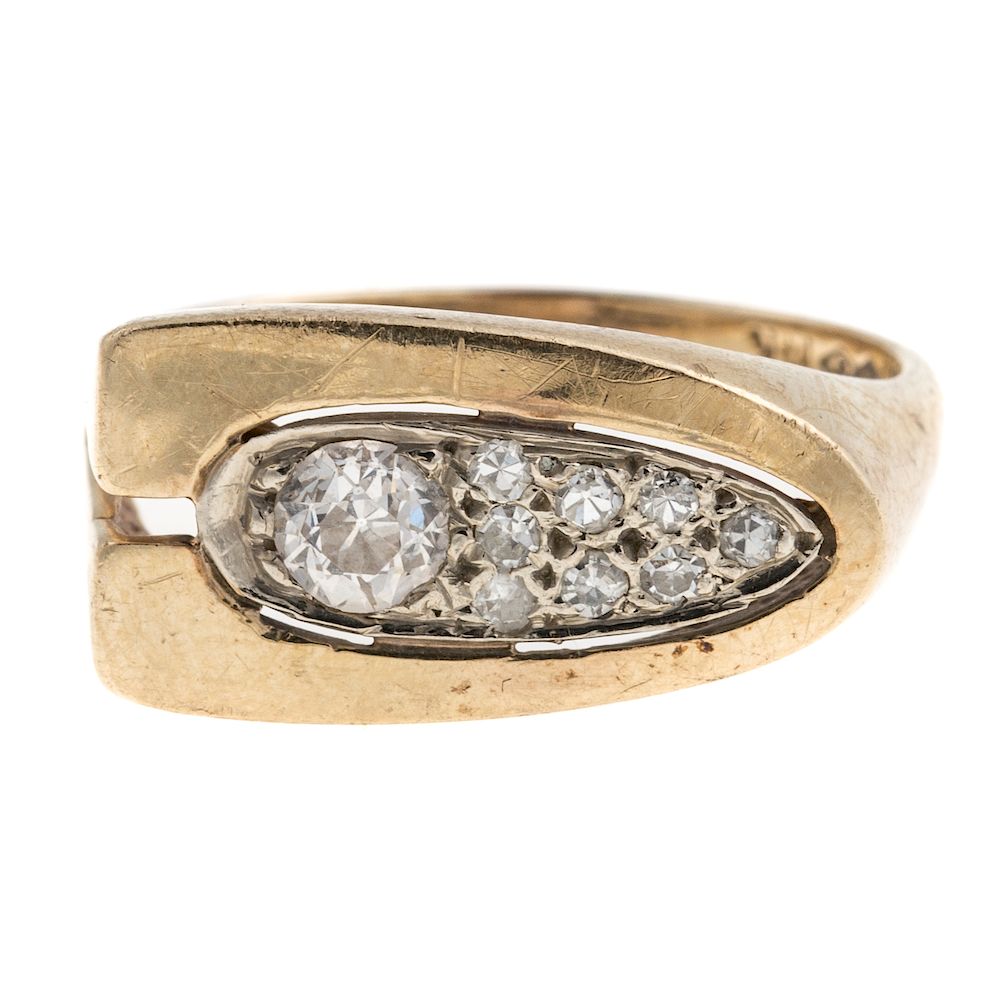 Appraisal: A Pave Diamond Contemporary Ring in K K yellow gold