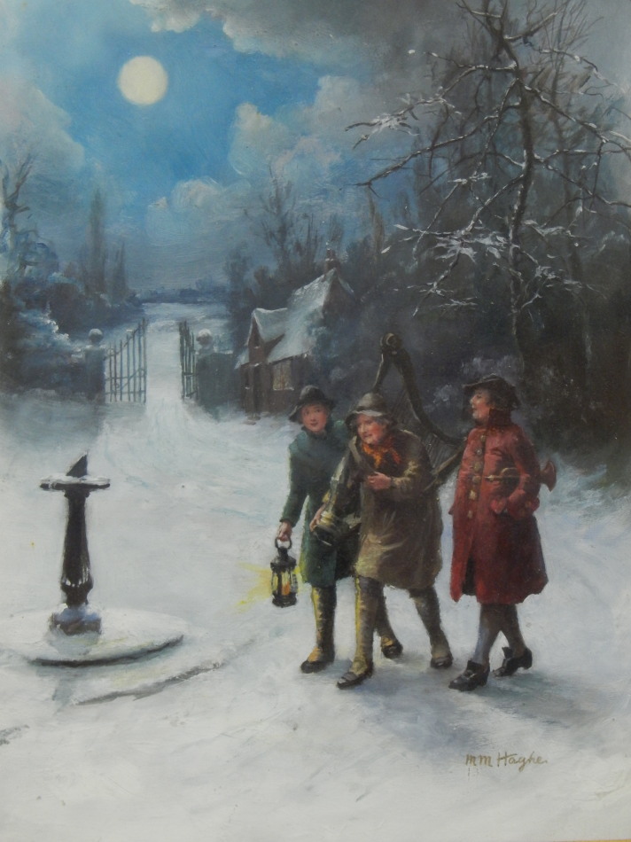 Appraisal: M M Haghe th thC A winter scene with musicians