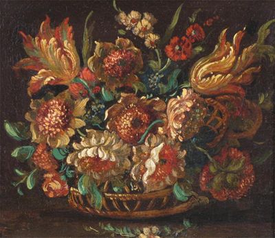 Appraisal: Dutch School th Century Still lifes of flowers in a