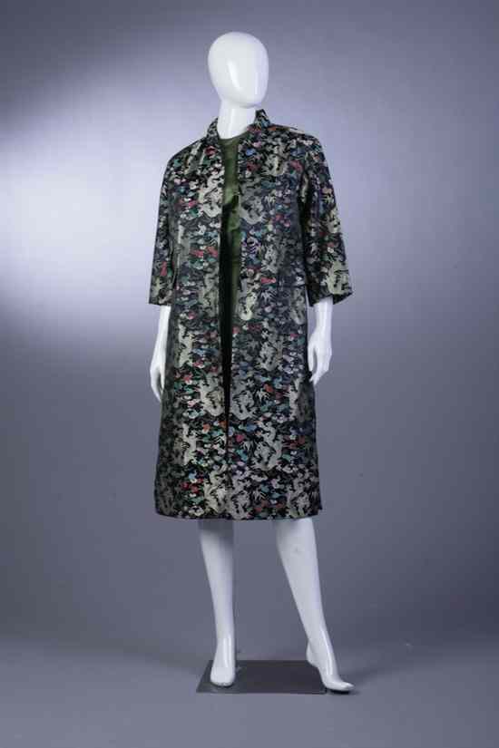 Appraisal: VINTAGE SILK BLEND DRESS AND JACKET s Vanny of Hong