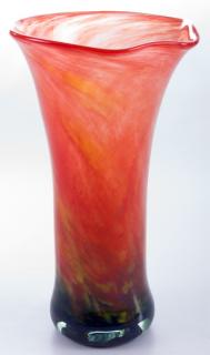 Appraisal: Hand Blown Glass Vase Hand blown glass vase with colors