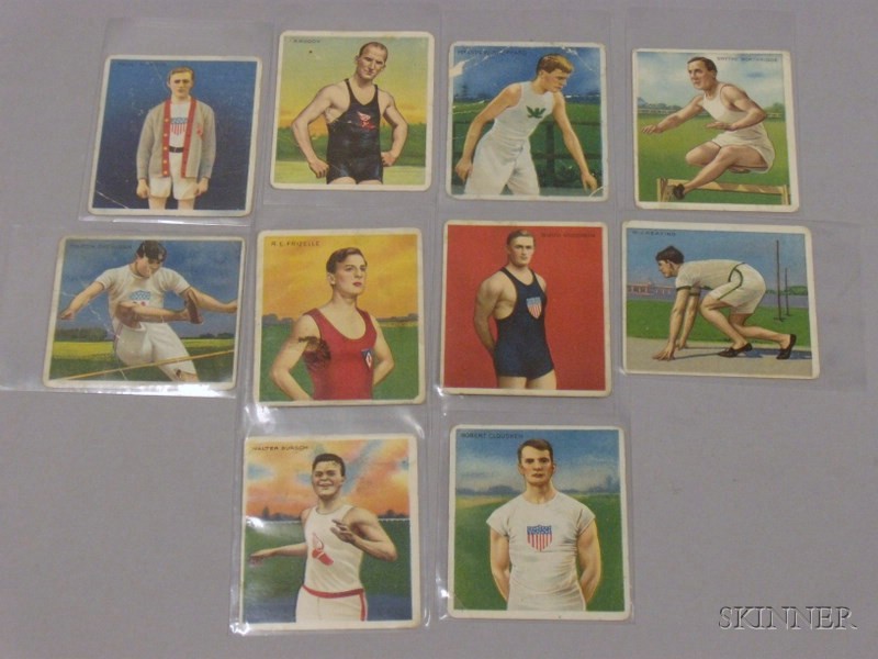 Appraisal: Ten Hassan Cigarette No Series Cards including track and field