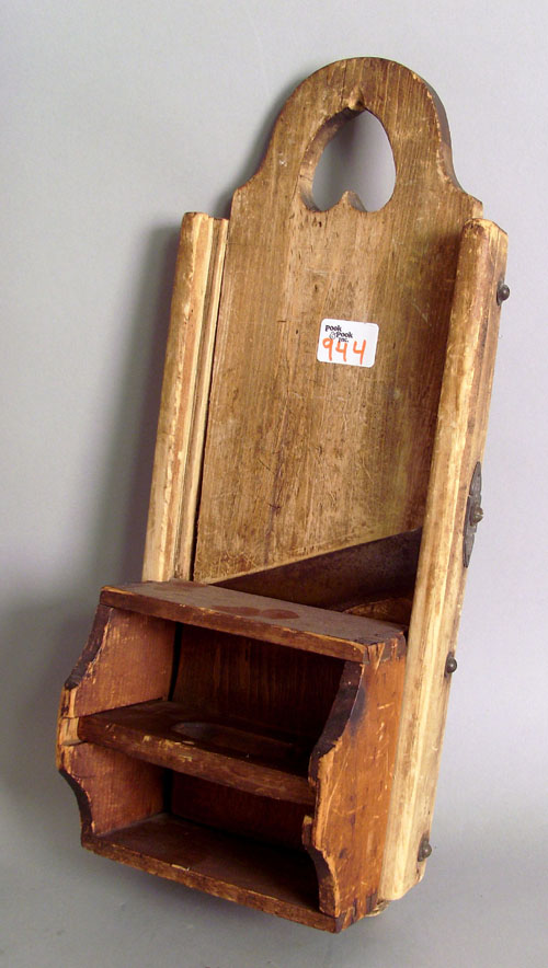 Appraisal: Pine slaw board together with a hat stand th c