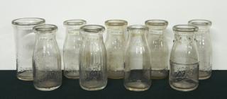 Appraisal: Dairy bottles Dairy- clear pints Akron OH- including 'The Akron