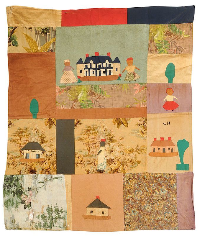 Appraisal: Clementine Hunter American Louisianan - Melrose Plantation Pictorial Quilt depicting