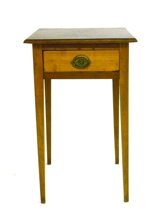 Appraisal: Early th C single drawer stand cherry and pine square