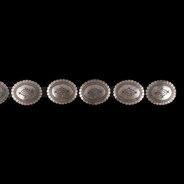 Appraisal: Ben Lee Navajo Concha Belt Collected by Virginia Doneghy -