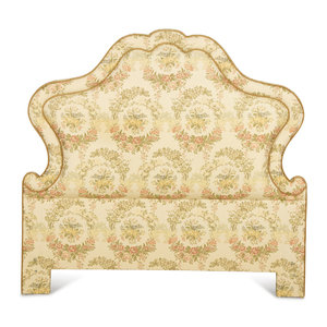 Appraisal: A Louis XVI Style Scalamandr Silk Lampas Upholstered Headboard th