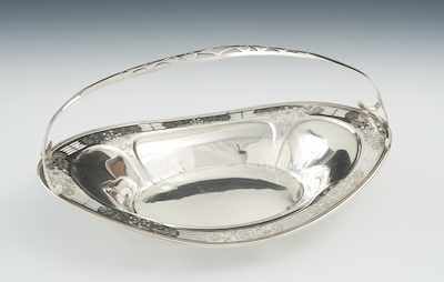 Appraisal: A Sterling Silver Cake Basket by Webster Company Elongated boat