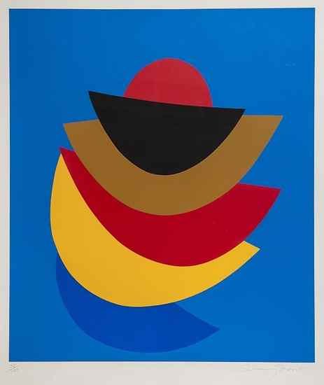 Appraisal: Sir Terry Frost - Black Moon and Ochre silkscreen printed