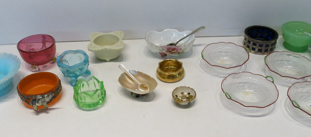 Appraisal: COLLECTION OF ASSORTED SALT CELLARS fifty pieces various designs and