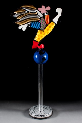 Appraisal: Romero Britto Cheryl While the World Sleeps Brazilian b bronze