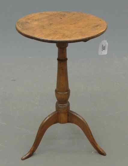 Appraisal: th c snake leg candlestand Top '' Diameter '' Ht