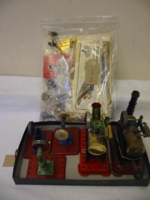 Appraisal: A small Mamod stationary engine on base plate another similar