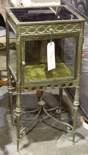 Appraisal: French Victorian gilt table vitrine French Victorian gilt table vitrine