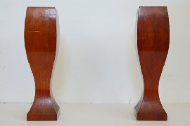 Appraisal: PAIR OF AUSTRALIAN ART DECO BLACKWOOD VASES