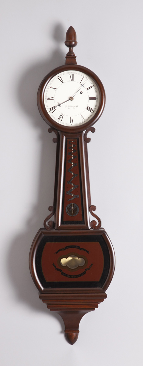 Appraisal: E Howard Co Boston Bicentennial Banjo Clock Mahogany case with