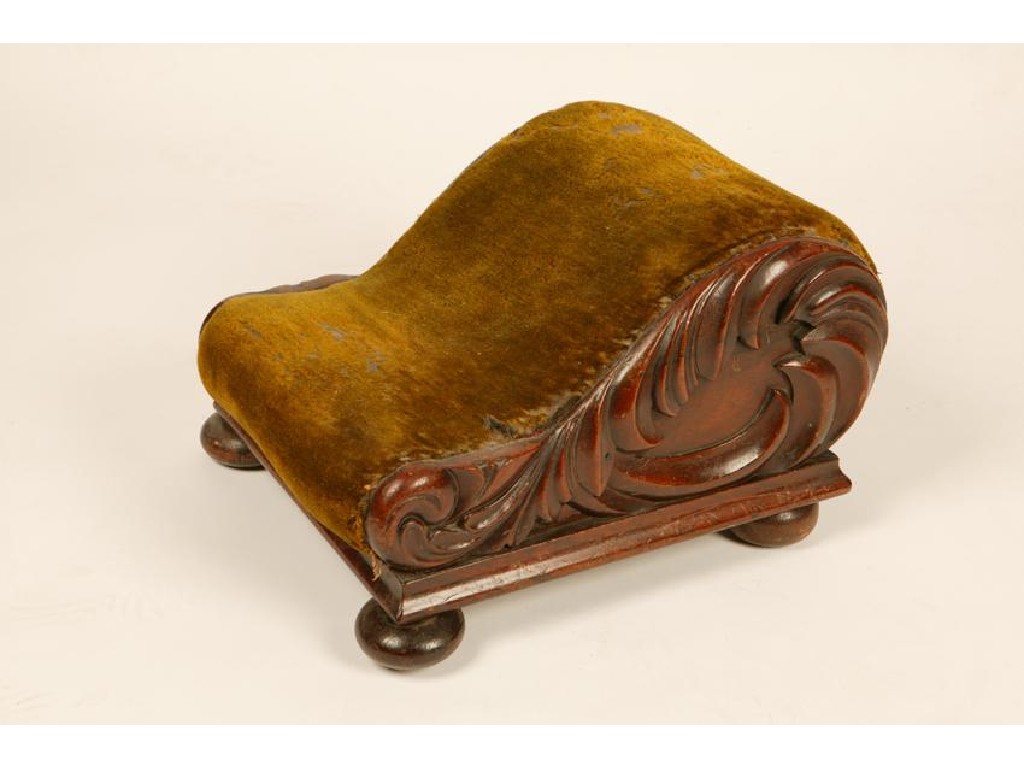 Appraisal: A REGENCY ROSEWOOD FOOTSTOOL in the manner of George Smith