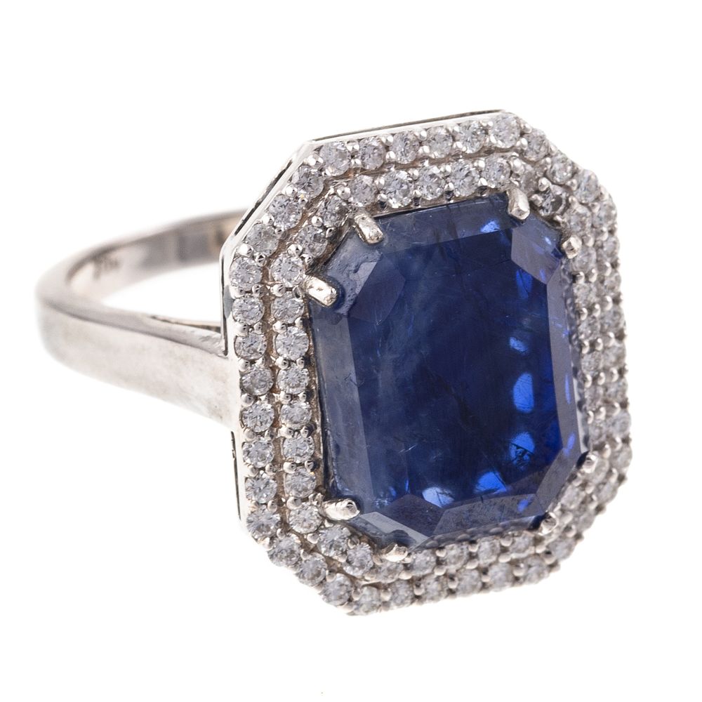 Appraisal: A ct Unheated Burmese Sapphire Diamond Ring K white gold