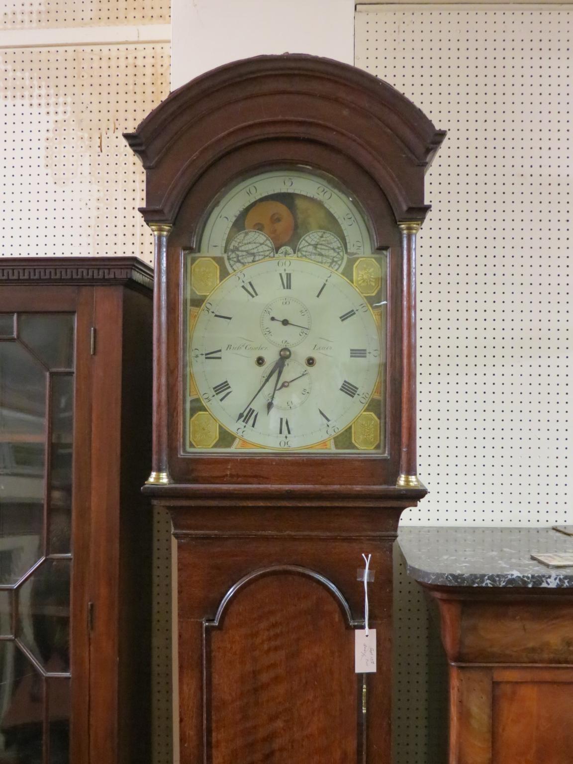 Appraisal: A George III oak -day longcase clock Richard Comber Lewes