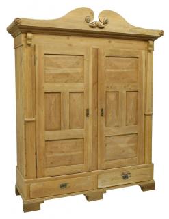 Appraisal: SCANDINAVIAN PINE WOOD TWO-DOOR ARMOIRE Scandinavian pine wood two-door armoire