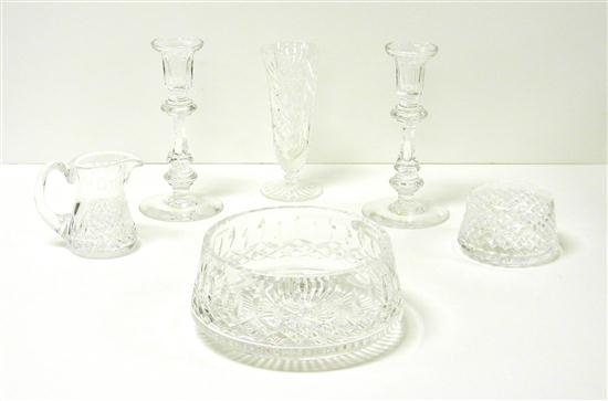 Appraisal: Waterford cut crystal six pieces center bowl with canted sides