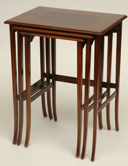 Appraisal: A NEST OF THREE CEDAR OCCASIONAL TABLES