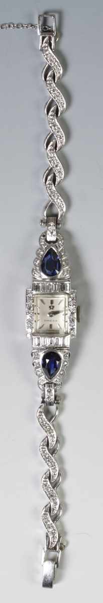 Appraisal: Ladies Platinum Omega Wrist Watch jewel movement Diamond wt cts