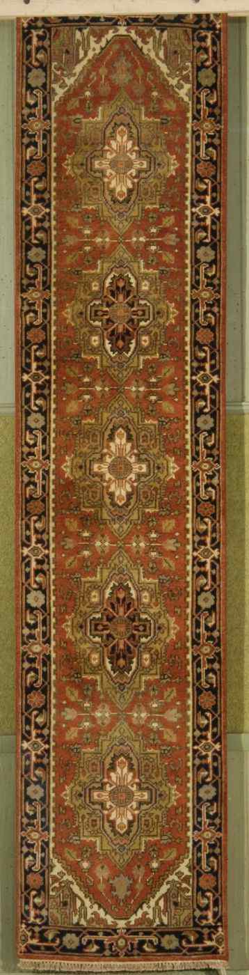 Appraisal: ORIENTAL RUG SERAPI DESIGN ' x ' '' Five gabled