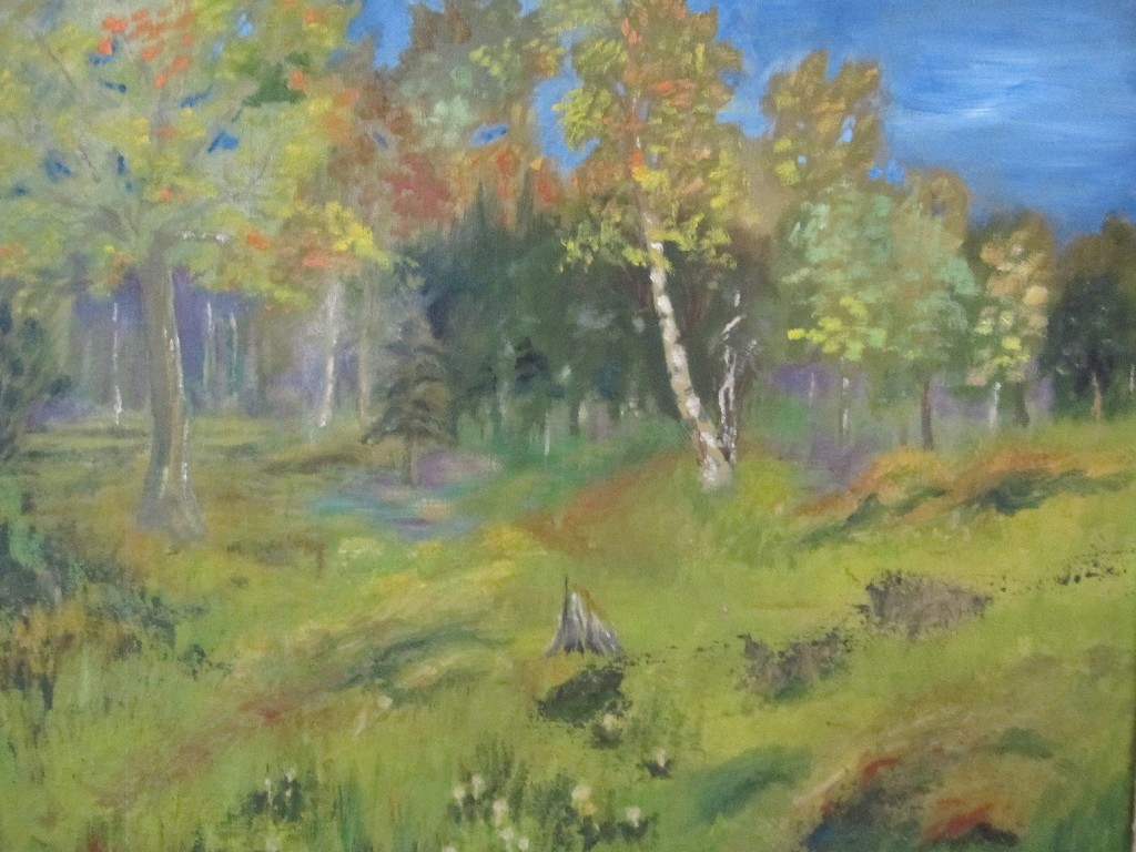 Appraisal: Oil on canvas landscape Unsigned