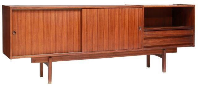 Appraisal: Italian mid-century modern rosewood sideboard c s dual sliding doors