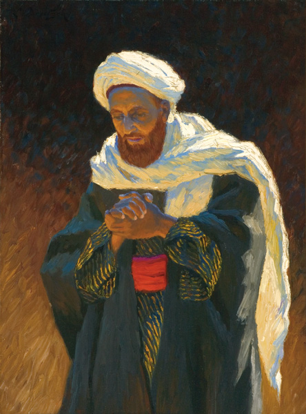 Appraisal: DEUTSCH LUDWIG Austrian - Islamic Priest oil on canvas x