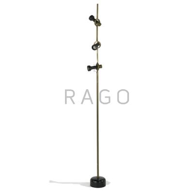 Appraisal: ARREDOLUCE Articulated floor lamp Monza Italy s Matte-chromed steel enameled