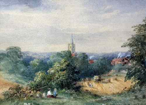 Appraisal: th Century English School - Watercolour - Rural landscape with