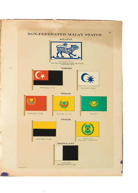 Appraisal: BOOK OF FLAGS OF THE WORLD Leather bound book which