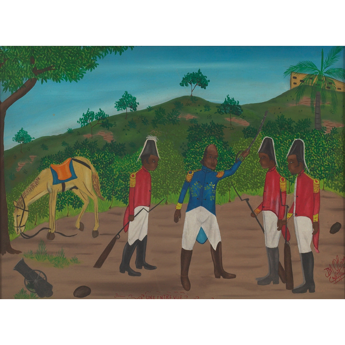 Appraisal: Jean-Marie Obin Haitian th century Une Entreune c oil on