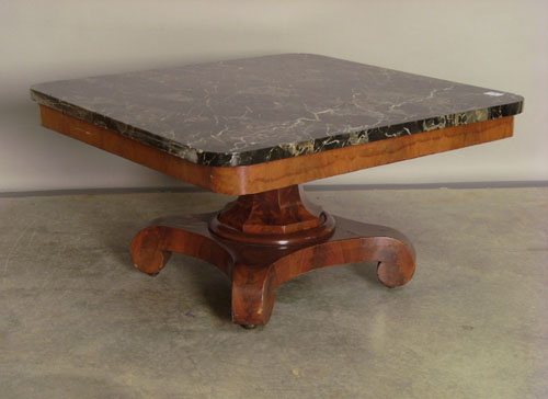 Appraisal: Empire marble top coffee table h w