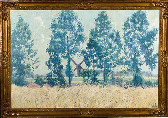 Appraisal: Edmond Verstraeten Belgian - ZOMERLANDSCHAP Summer Landscape oil on canvas