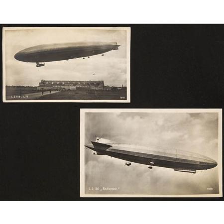 Appraisal: AVIATION POSTCARDS Group of about unusual aviation-related postcards in three