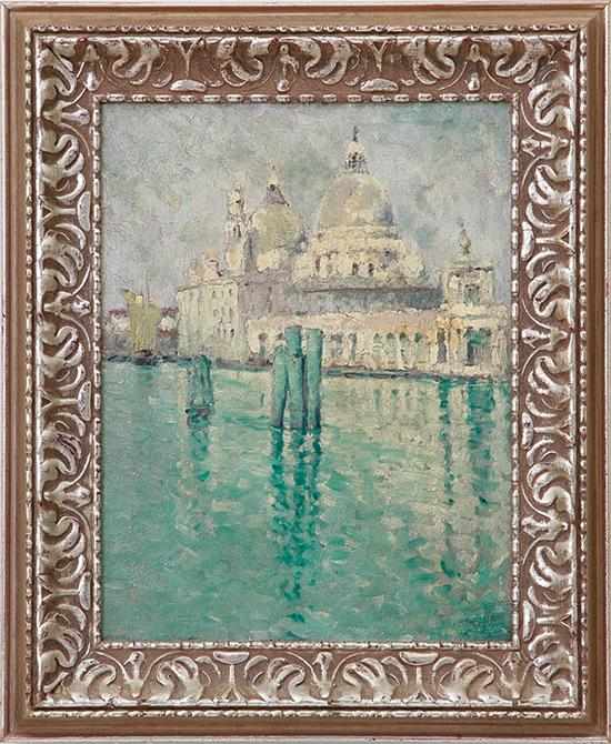 Appraisal: Continental school late th century VENETIAN SCENE oil on canvas