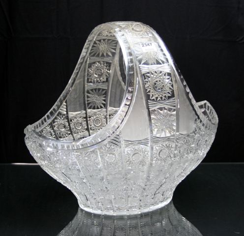 Appraisal: A large cut crystal vase cm high together with a