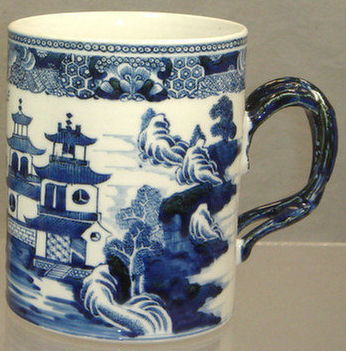 Appraisal: th c Chinese export porcelain mug open strap handle h