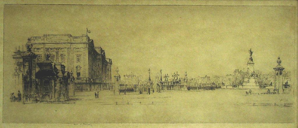 Appraisal: Fred G Farrel th century - view of Buckingham Palace